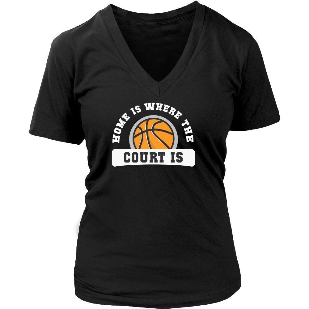 Basketball T Shirt - Home is where the court is-T-shirt-Teelime | shirts-hoodies-mugs