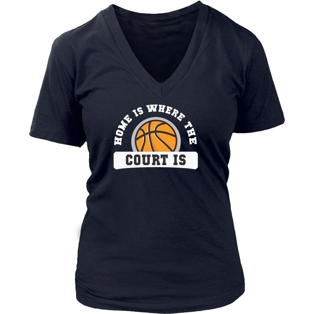 Basketball T Shirt - Home is where the court is-T-shirt-Teelime | shirts-hoodies-mugs