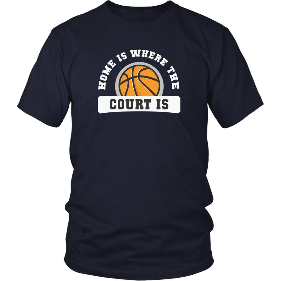 Basketball T Shirt - Home is where the court is-T-shirt-Teelime | shirts-hoodies-mugs