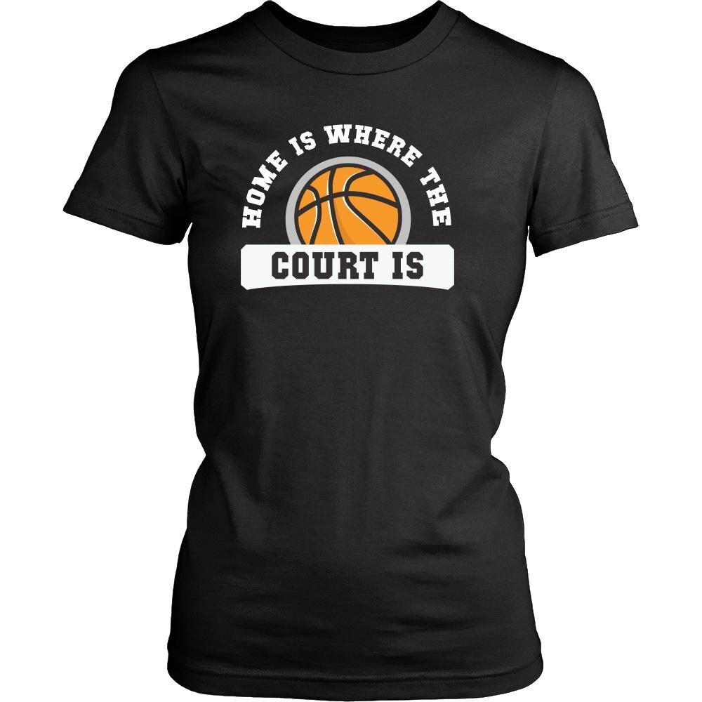 Basketball T Shirt - Home is where the court is-T-shirt-Teelime | shirts-hoodies-mugs