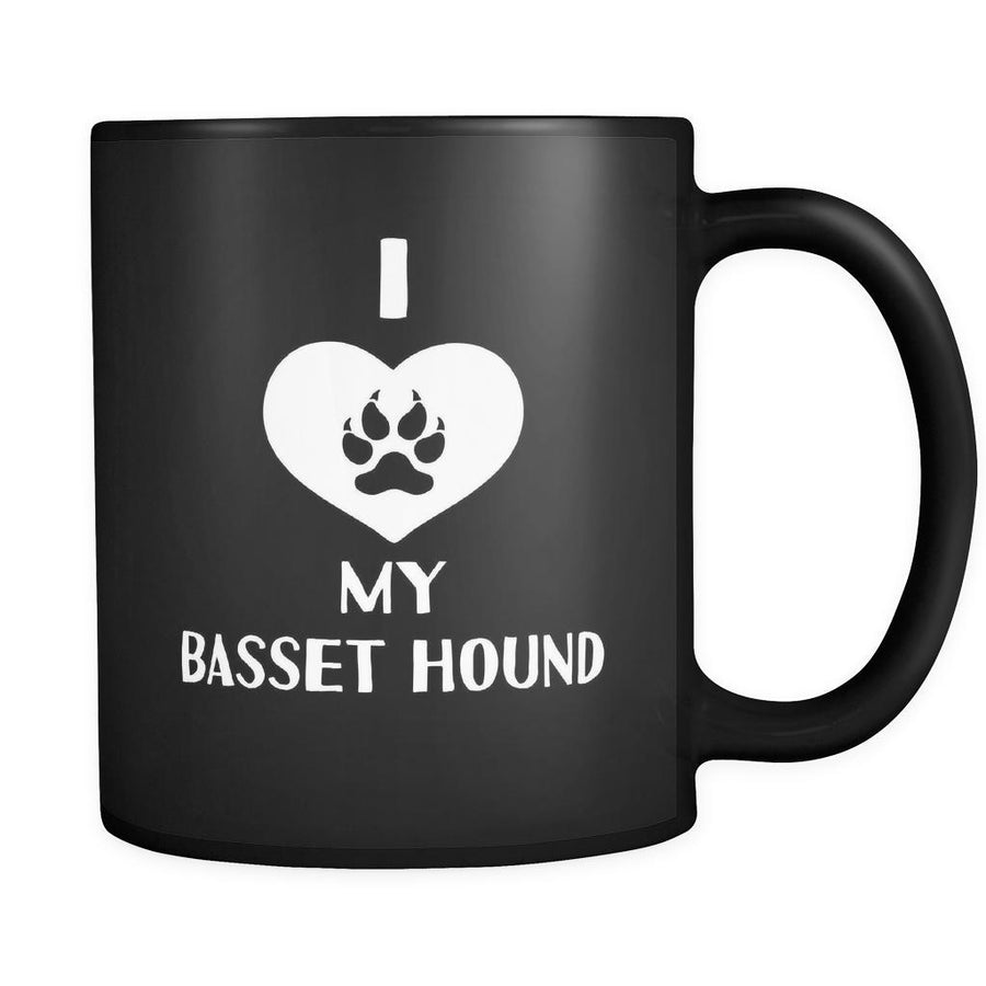 Basset hound I Love My Basset hound 11oz Black Mug-Drinkware-Teelime | shirts-hoodies-mugs