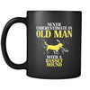Basset hound Never underestimate an old man with a Basset hound 11oz Black Mug-Drinkware-Teelime | shirts-hoodies-mugs