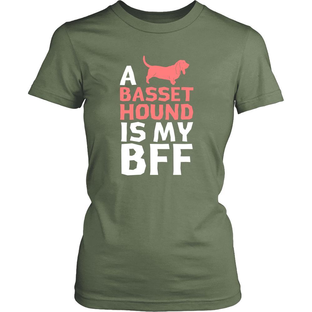 Basset hound Shirt - a Basset hound is my bff- Dog Lover Gift-T-shirt-Teelime | shirts-hoodies-mugs
