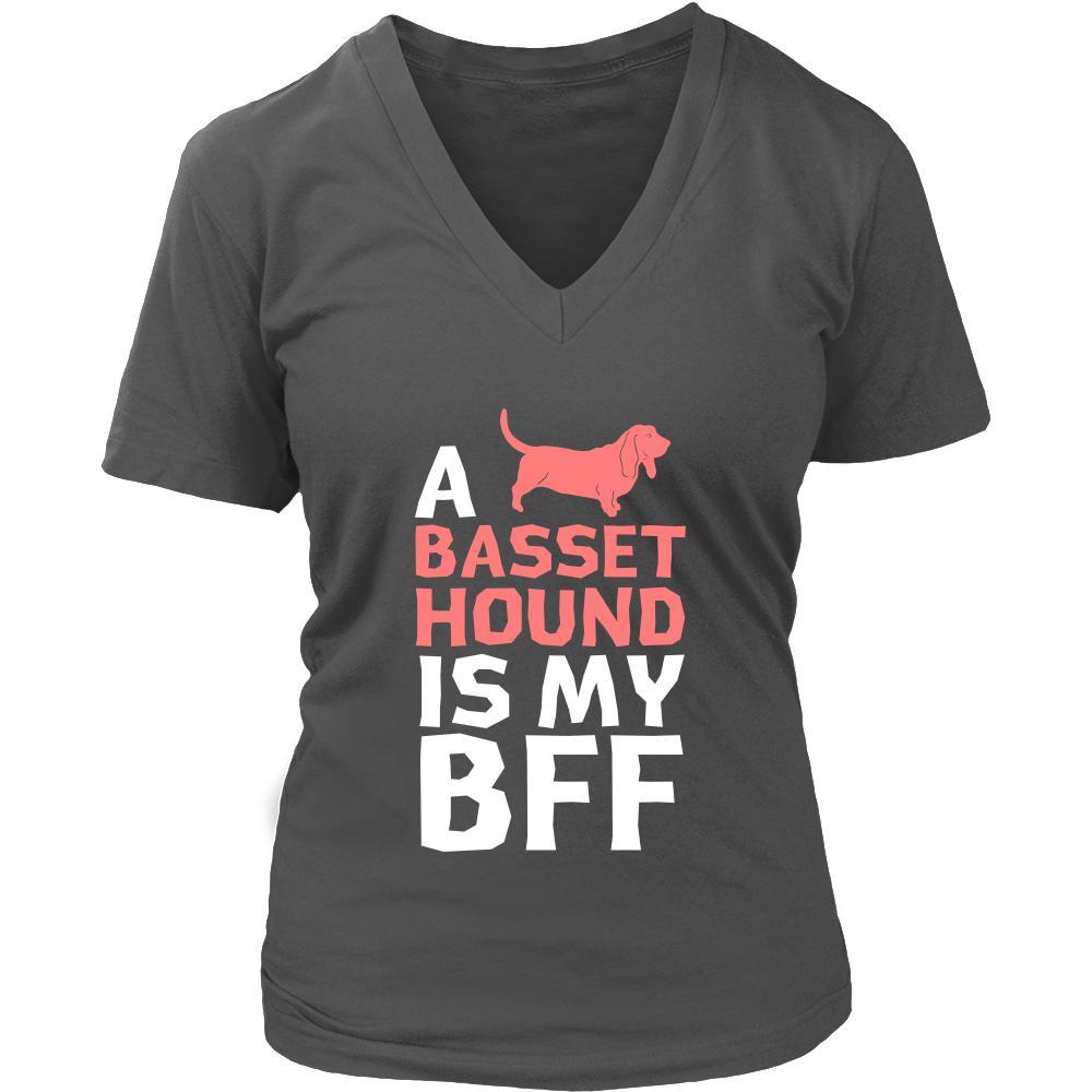 Basset hound Shirt - a Basset hound is my bff- Dog Lover Gift-T-shirt-Teelime | shirts-hoodies-mugs