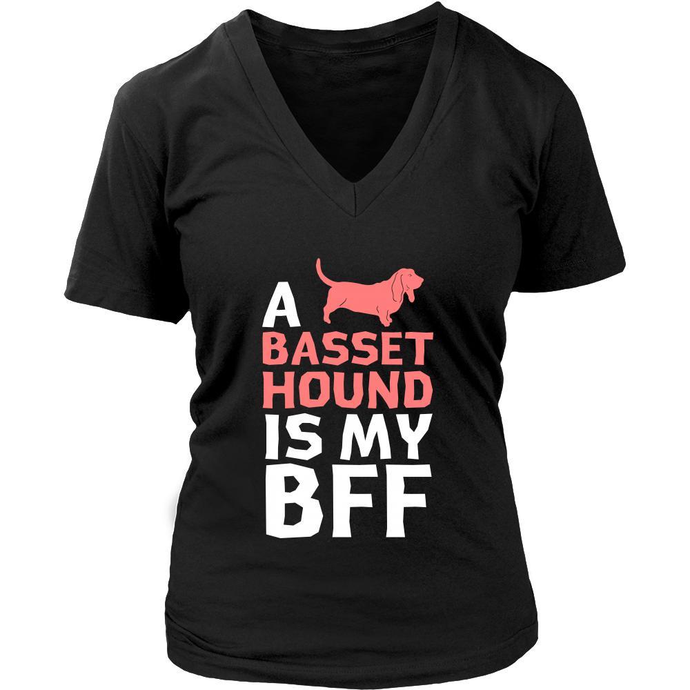Basset hound Shirt - a Basset hound is my bff- Dog Lover Gift-T-shirt-Teelime | shirts-hoodies-mugs