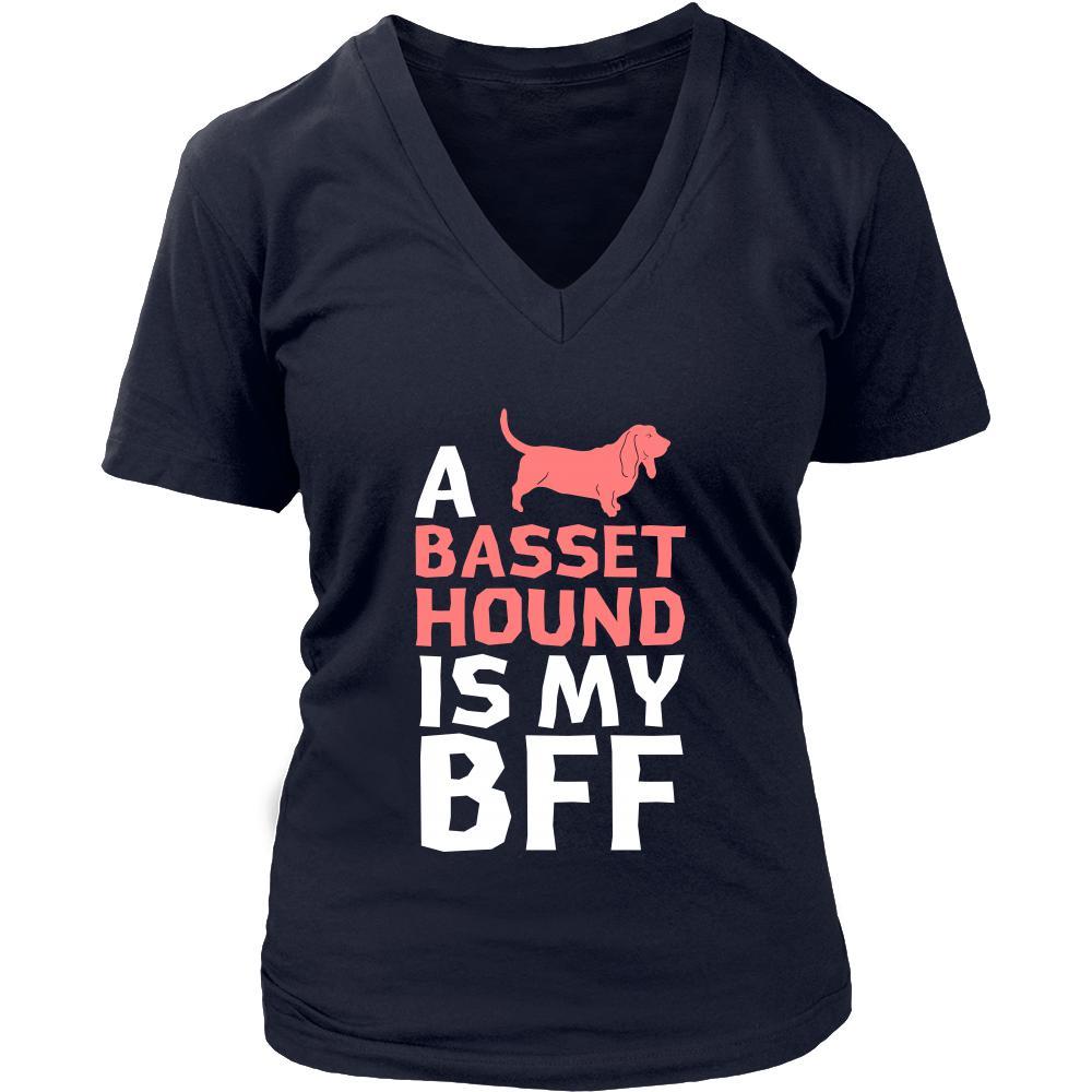 Basset hound Shirt - a Basset hound is my bff- Dog Lover Gift-T-shirt-Teelime | shirts-hoodies-mugs