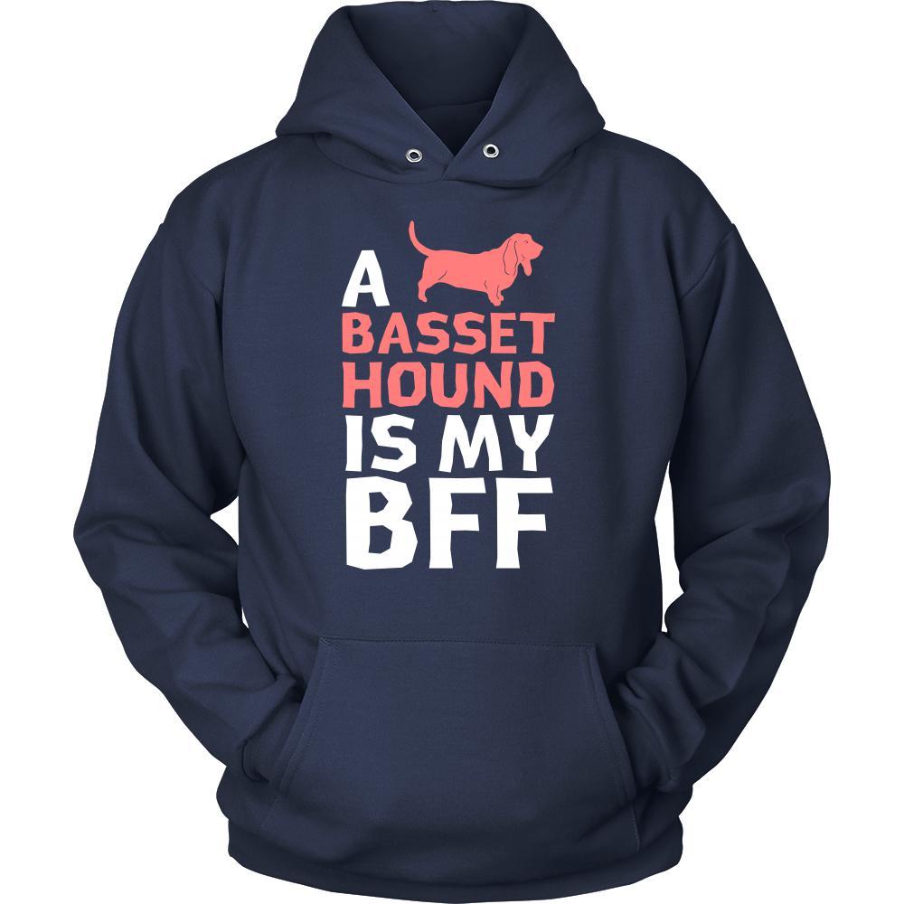 Basset hound Shirt - a Basset hound is my bff- Dog Lover Gift-T-shirt-Teelime | shirts-hoodies-mugs