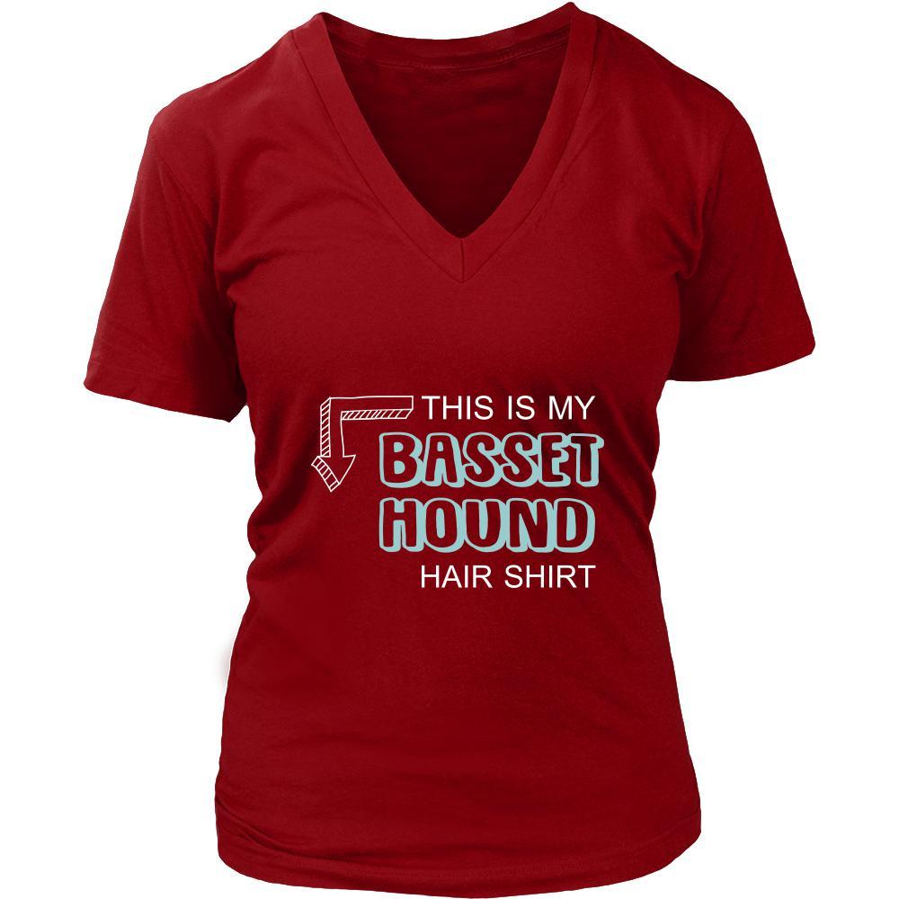Basset hound Shirt - This is my Basset hound hair shirt - Dog Lover Gift-T-shirt-Teelime | shirts-hoodies-mugs