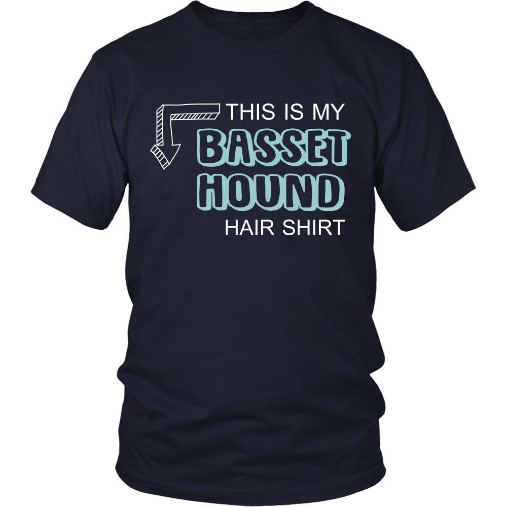Basset hound Shirt - This is my Basset hound hair shirt - Dog Lover Gift-T-shirt-Teelime | shirts-hoodies-mugs