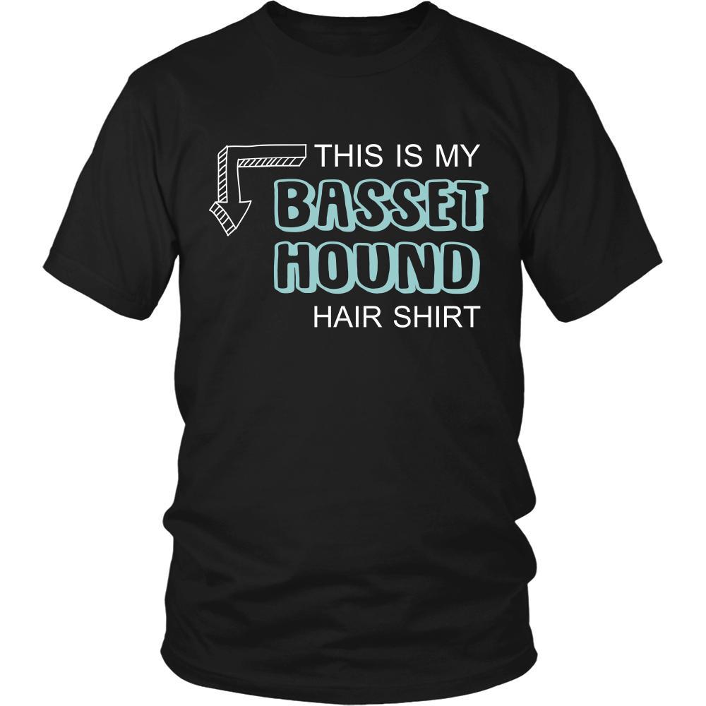 Basset hound Shirt - This is my Basset hound hair shirt - Dog Lover Gift-T-shirt-Teelime | shirts-hoodies-mugs
