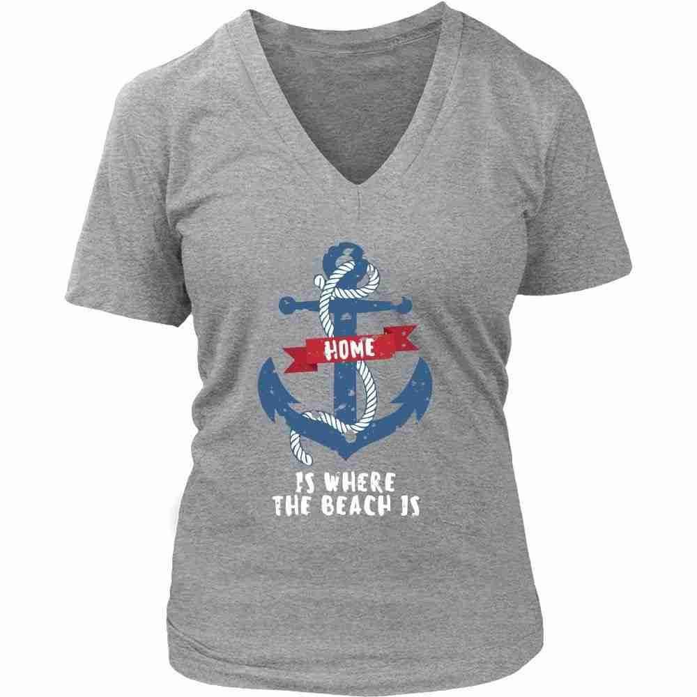 Beach T Shirt - Home is where the beach is-T-shirt-Teelime | shirts-hoodies-mugs