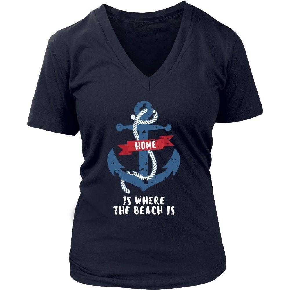 Beach T Shirt - Home is where the beach is-T-shirt-Teelime | shirts-hoodies-mugs