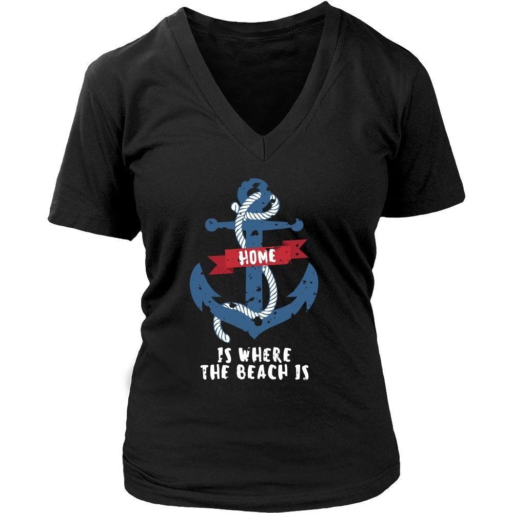 Beach T Shirt - Home is where the beach is-T-shirt-Teelime | shirts-hoodies-mugs