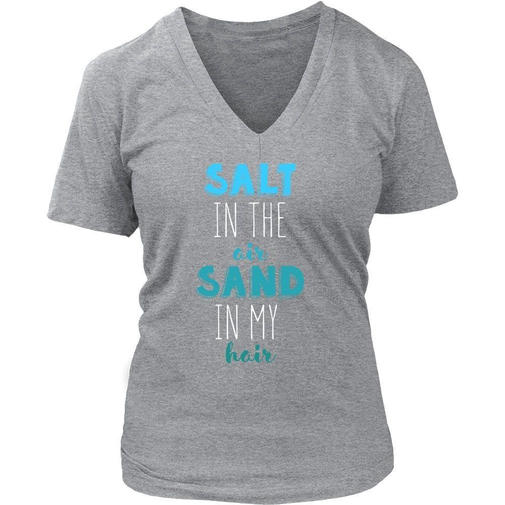 Beach T Shirt - Salt in the air Sand in my hair-T-shirt-Teelime | shirts-hoodies-mugs