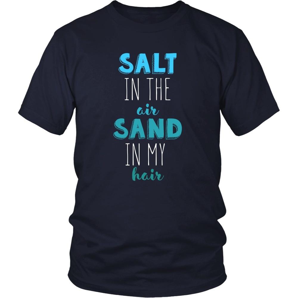 Beach T Shirt - Salt in the air Sand in my hair-T-shirt-Teelime | shirts-hoodies-mugs