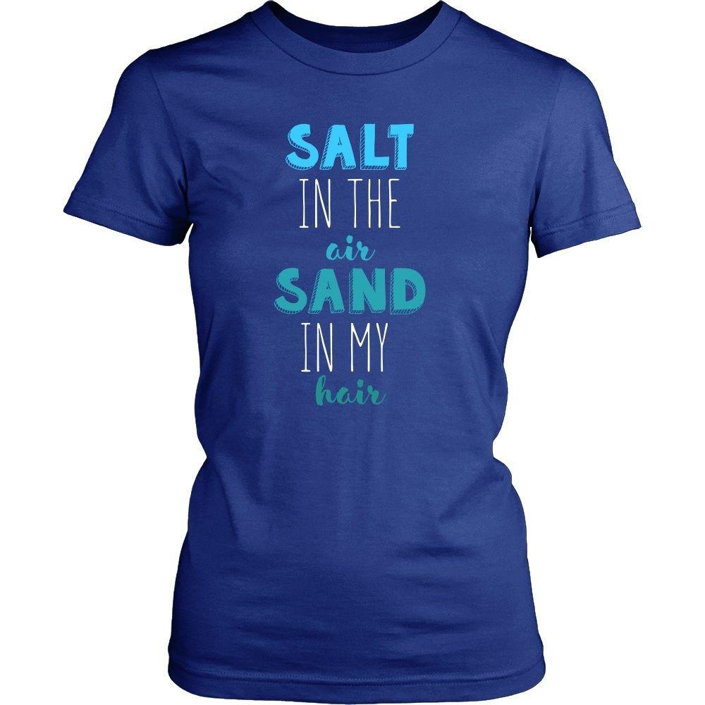 Beach T Shirt - Salt in the air Sand in my hair-T-shirt-Teelime | shirts-hoodies-mugs