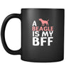 Beagle a Beagle is my bff 11oz Black Mug-Drinkware-Teelime | shirts-hoodies-mugs