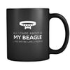 Beagle All I Care About Is My Beagle 11oz Black Mug-Drinkware-Teelime | shirts-hoodies-mugs