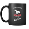 Beagle All this Dad needs is his Beagle and a cup of coffee 11oz Black Mug-Drinkware-Teelime | shirts-hoodies-mugs