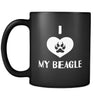 Beagle I Love My Beagle 11oz Black Mug-Drinkware-Teelime | shirts-hoodies-mugs