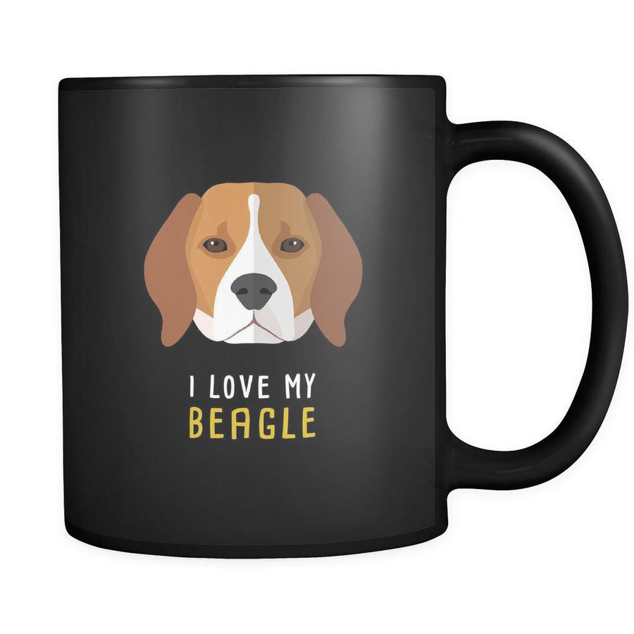 Beagle I love my beagle 11oz Black Mug-Drinkware-Teelime | shirts-hoodies-mugs