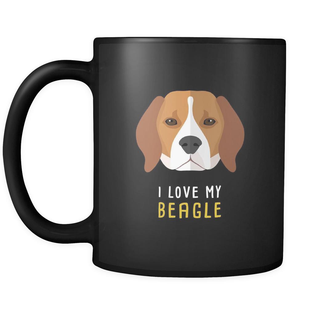 Beagle I love my beagle 11oz Black Mug-Drinkware-Teelime | shirts-hoodies-mugs