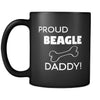 Beagle Proud Beagle Daddy 11oz Black Mug-Drinkware-Teelime | shirts-hoodies-mugs
