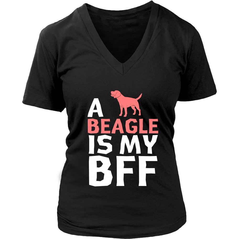 Beagle Shirt - a Beagle is my bff- Dog Lover Gift-T-shirt-Teelime | shirts-hoodies-mugs