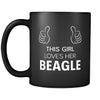 Beagle This Girl Loves Her Beagle 11oz Black Mug-Drinkware-Teelime | shirts-hoodies-mugs