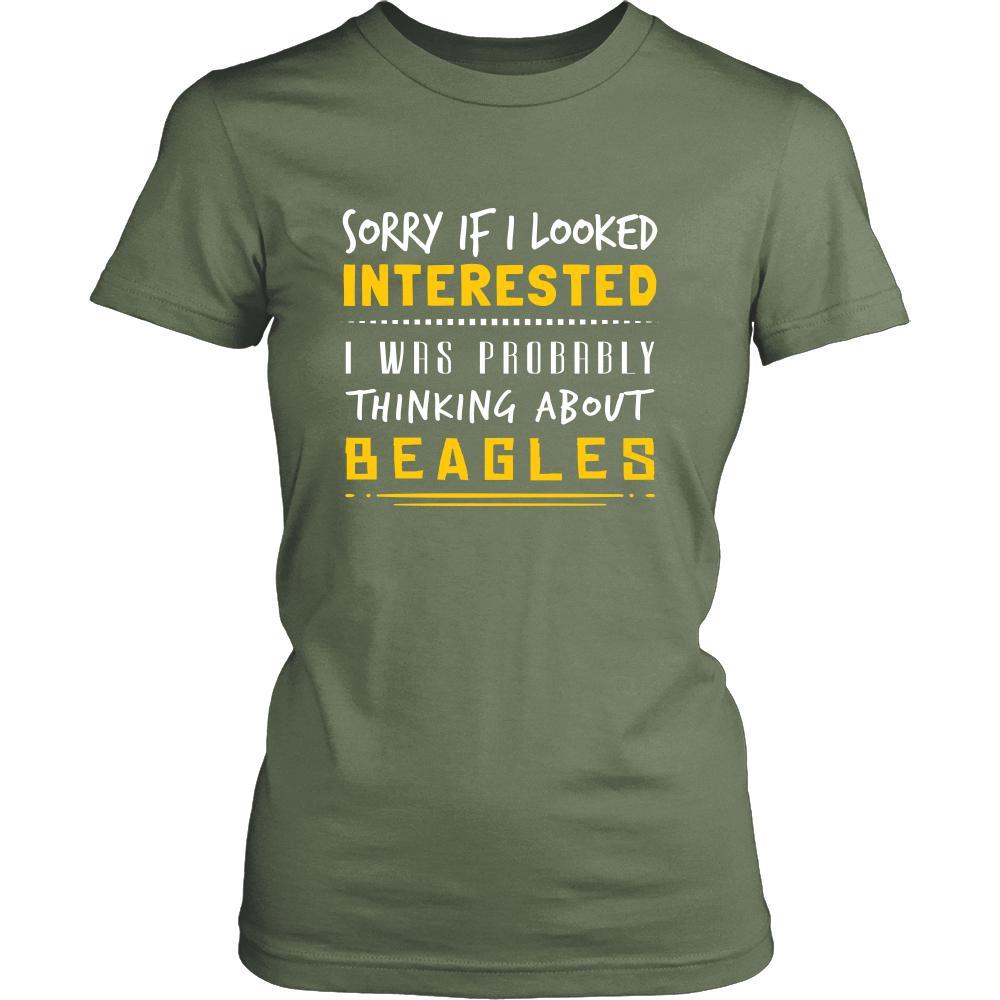 Beagles Shirt - Sorry If I Looked Interested, I think about Beagles - Dog Lover Gift-T-shirt-Teelime | shirts-hoodies-mugs