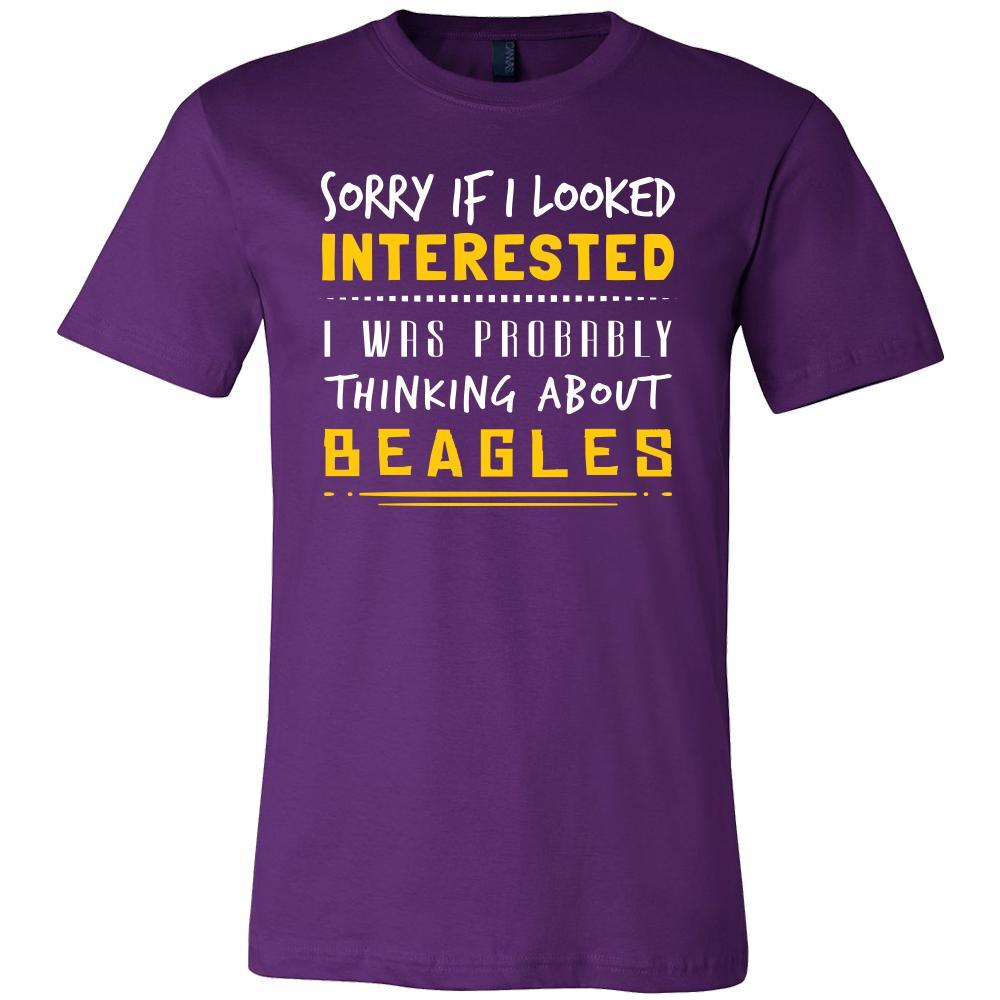 Beagles Shirt - Sorry If I Looked Interested, I think about Beagles - Dog Lover Gift-T-shirt-Teelime | shirts-hoodies-mugs