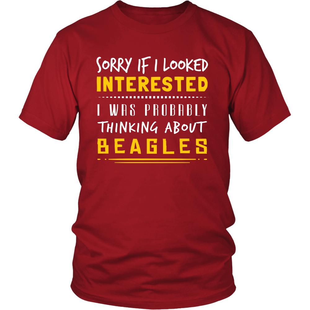 Beagles Shirt - Sorry If I Looked Interested, I think about Beagles - Dog Lover Gift-T-shirt-Teelime | shirts-hoodies-mugs