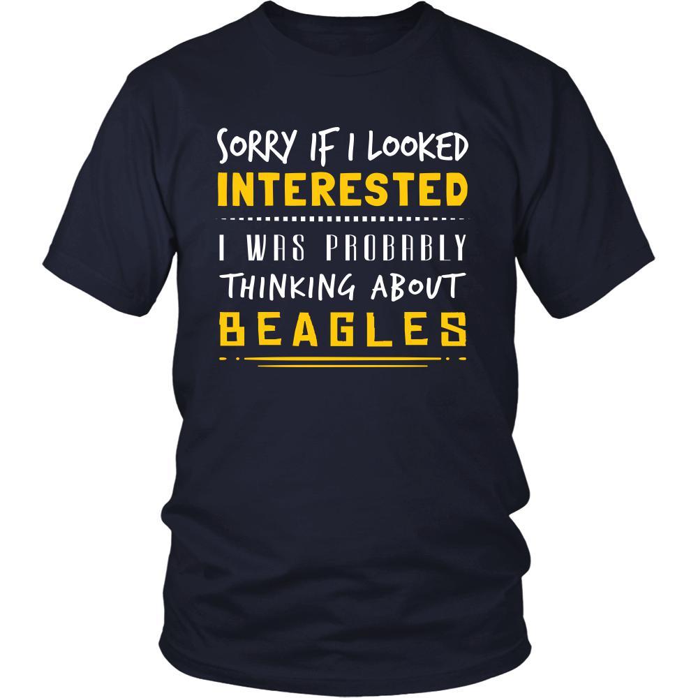 Beagles Shirt - Sorry If I Looked Interested, I think about Beagles - Dog Lover Gift-T-shirt-Teelime | shirts-hoodies-mugs