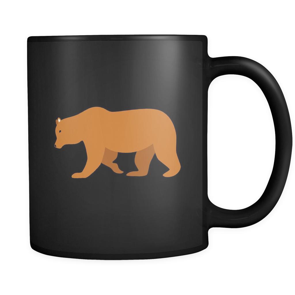 Bear Animal Illustration 11oz Black Mug-Drinkware-Teelime | shirts-hoodies-mugs