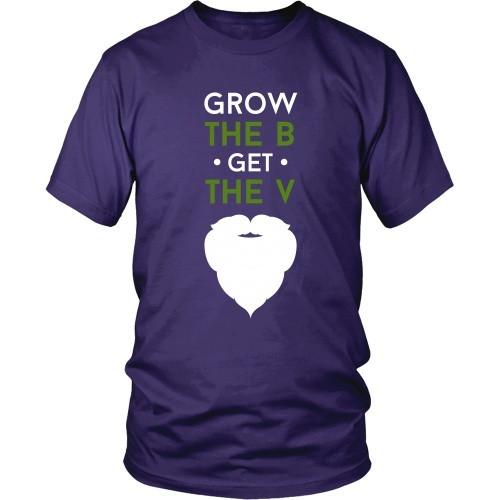 Beard T Shirt - Grow The B Get The V-T-shirt-Teelime | shirts-hoodies-mugs