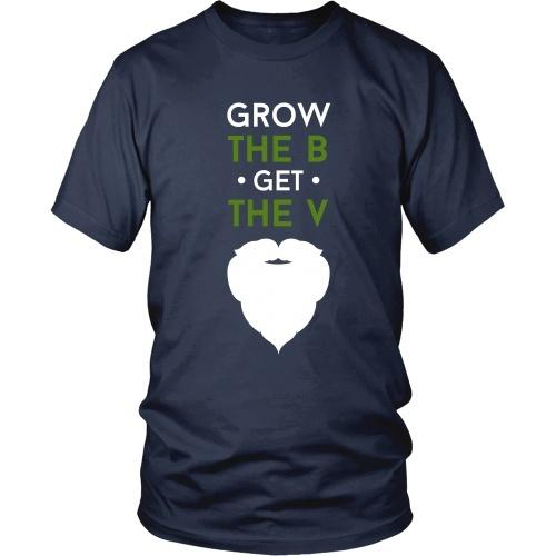 Beard T Shirt - Grow The B Get The V-T-shirt-Teelime | shirts-hoodies-mugs