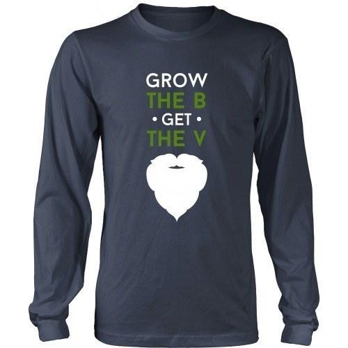 Beard T Shirt - Grow The B Get The V-T-shirt-Teelime | shirts-hoodies-mugs