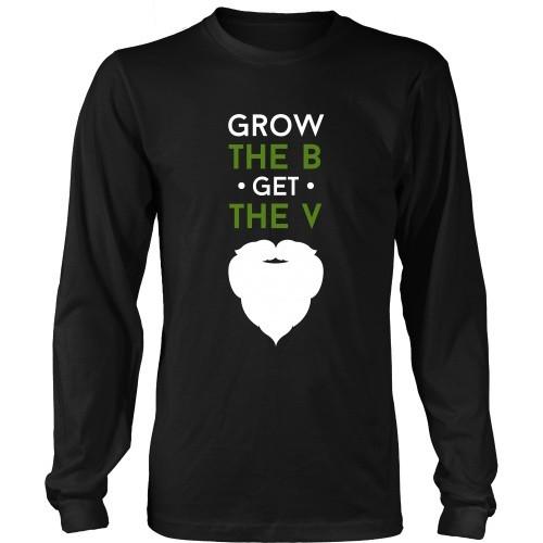 Beard T Shirt - Grow The B Get The V-T-shirt-Teelime | shirts-hoodies-mugs