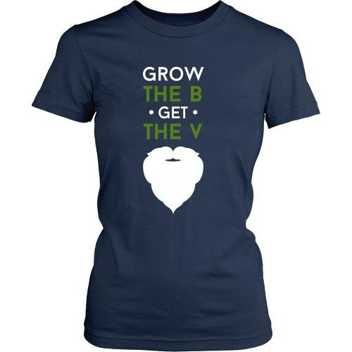 Beard T Shirt - Grow The B Get The V-T-shirt-Teelime | shirts-hoodies-mugs