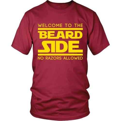Beard T Shirt - Welcome to the Beard Side No Razors Allowed-T-shirt-Teelime | shirts-hoodies-mugs