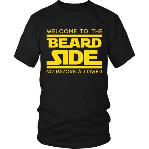 Beard T Shirt - Welcome to the Beard Side No Razors Allowed-T-shirt-Teelime | shirts-hoodies-mugs