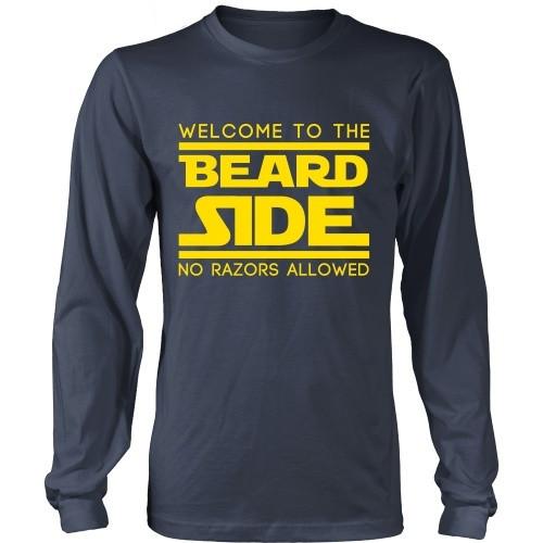 Beard T Shirt - Welcome to the Beard Side No Razors Allowed-T-shirt-Teelime | shirts-hoodies-mugs
