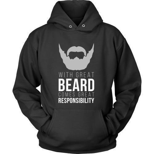 Beard T Shirt - With great Beard comes great Responsibility-T-shirt-Teelime | shirts-hoodies-mugs