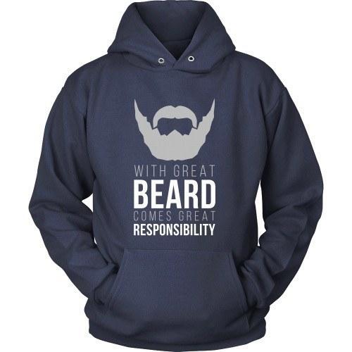 Beard T Shirt - With great Beard comes great Responsibility-T-shirt-Teelime | shirts-hoodies-mugs