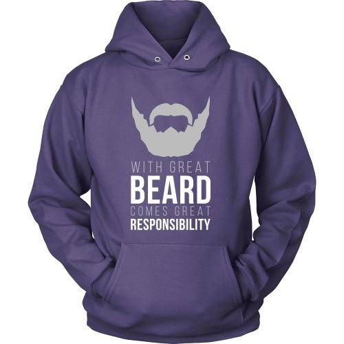 Beard T Shirt - With great Beard comes great Responsibility-T-shirt-Teelime | shirts-hoodies-mugs