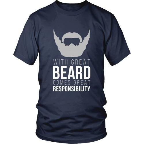 Con Great Beard Arriva Grande Responsabilità Tri Blend V-collo Tee T-Shirt BEARD-C3415 - Italia - Foto 13