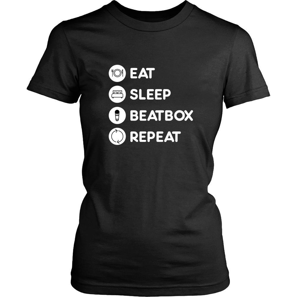 Beatboxing - Eat Sleep Beatbox Repeat - Beatboxing Hobby Shirt-T-shirt-Teelime | shirts-hoodies-mugs