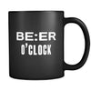 Beer Beer O'clock 11oz Black Mug-Drinkware-Teelime | shirts-hoodies-mugs