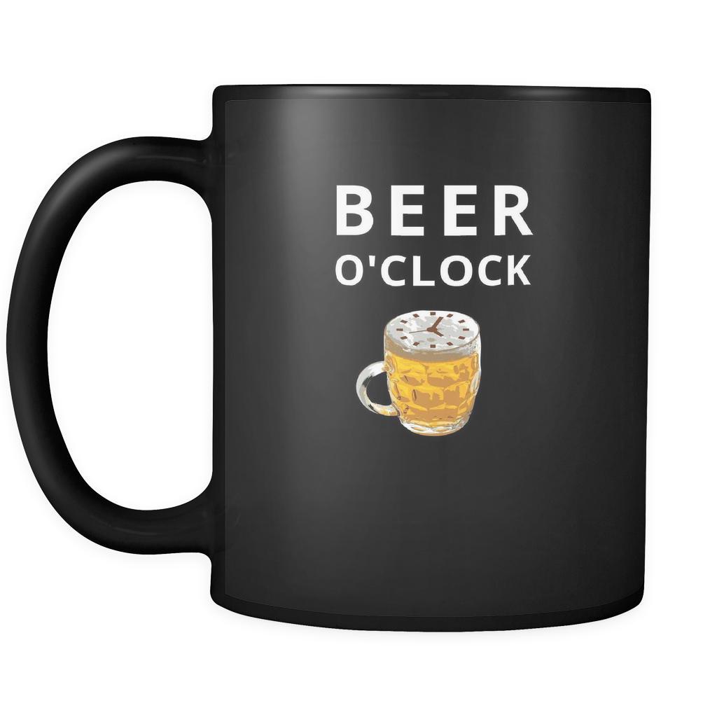 Beer - Beer O'clock - 11oz Black Mug