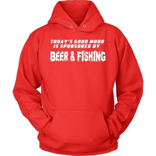 Beer & Fishing T Shirt - Good mood is sponsored by Beer & Fishing-T-shirt-Teelime | shirts-hoodies-mugs
